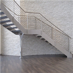 Contemporary banisters indoor steel staircase indoor curved staircase 