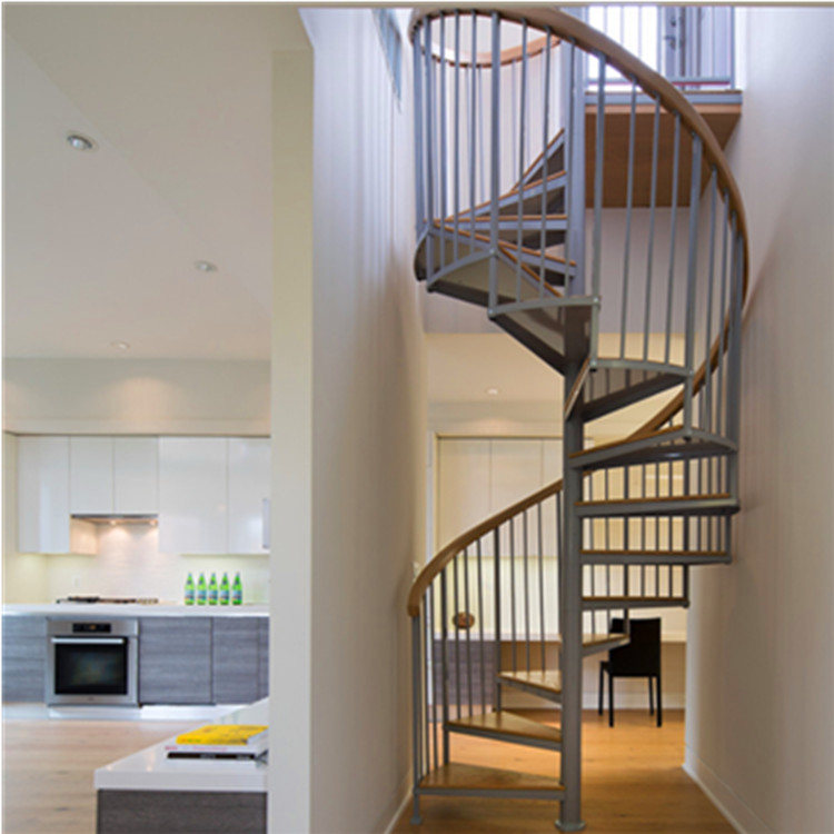 Indoor Steel Stairs Design Wood Stair Treads Stainless Steel Spiral