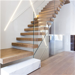 floating staircase hidden cantilever stairs enter wall type with glass step wood treads 