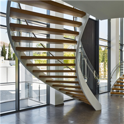 Handrail steel staircase installation galvanised steel curved staircase