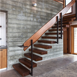 High quality floating stair solid wood design staircase