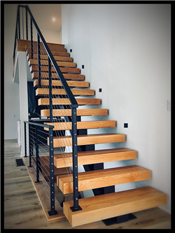 Best sell wire cable railing wooden steps staircase