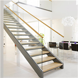 Prima indoor modern wood straight staircase easy installation