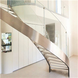 The iron shop steel staircase structure curved staircase exterior