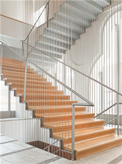 Australian Building Standard Stainless Steel Straight Modern Wooden Staircase