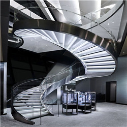 Customized Glass Curved Structure Staircase/Luxury stairs