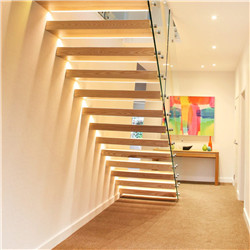 Prima Indoors Modern Design Steel Wood Prefabricated Straight Staircase