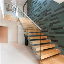 Cheap Rubber Wood Step Floating Staircase