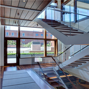 Modern Wooden Stairs Interior House Staircase Design Double Stringer Staircase