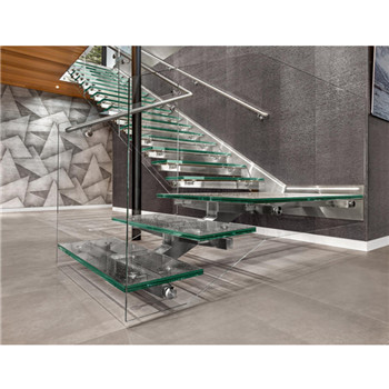 Popular Design Indoor Glass Staircase Laminated Glass Step Stairway