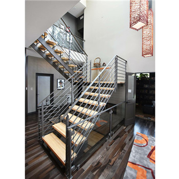Foshan Prefab Powder Coating Carbon Steel Mono Beam Stairs Indoor Villa Use