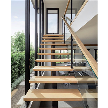 European Oak Wood Steel Staircase Foshan Factory Cheap Stairs Design
