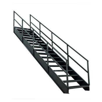 House Stairs Ideas Outdoor Steel Staircase Metal Straight Stairs Corrosion Resistant