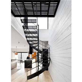 Spiral Staircase With Steel Structure For Indoor Attic Floor