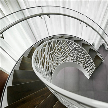 New Design Steel Wood Curved Stairs Internal Residential Double Stringer Curved Staircase