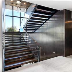 Prefabricated commercial metal steel wood staircase design building indoor stairs PR-T21 - 副本