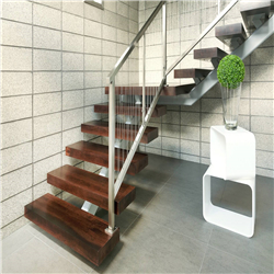 Prima custom modern staircase design mono stringer solid wood steps staircase PR-T216