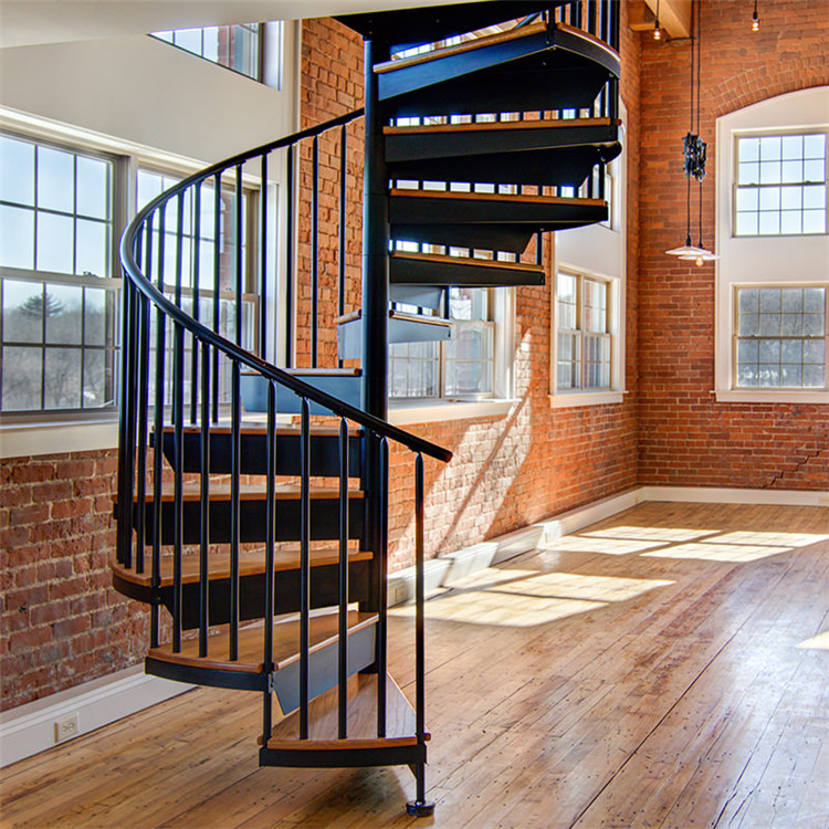 Hot Sell Used Spiral Staircase Handrail Design Wooden For Indoor 
