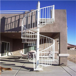 Outdoor Decorative White Used Steel Spiral Staircase 