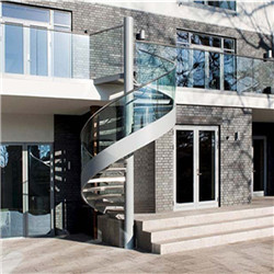Modern Stylish Outdoor Spiral Stairs Glass Railing Staircase For Villa