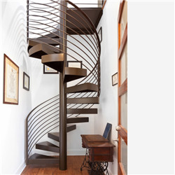 Home Decos Stainless Steel Railing Spiral Staircase For Indoor 