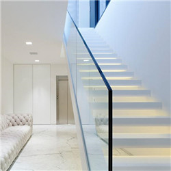 Floating glass staircase cost invisible stringer stairs modern wood tread design