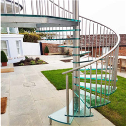 Outdoor Modern External Fabrication Round Shape Stainless Steel Spiral Staircase For Private House