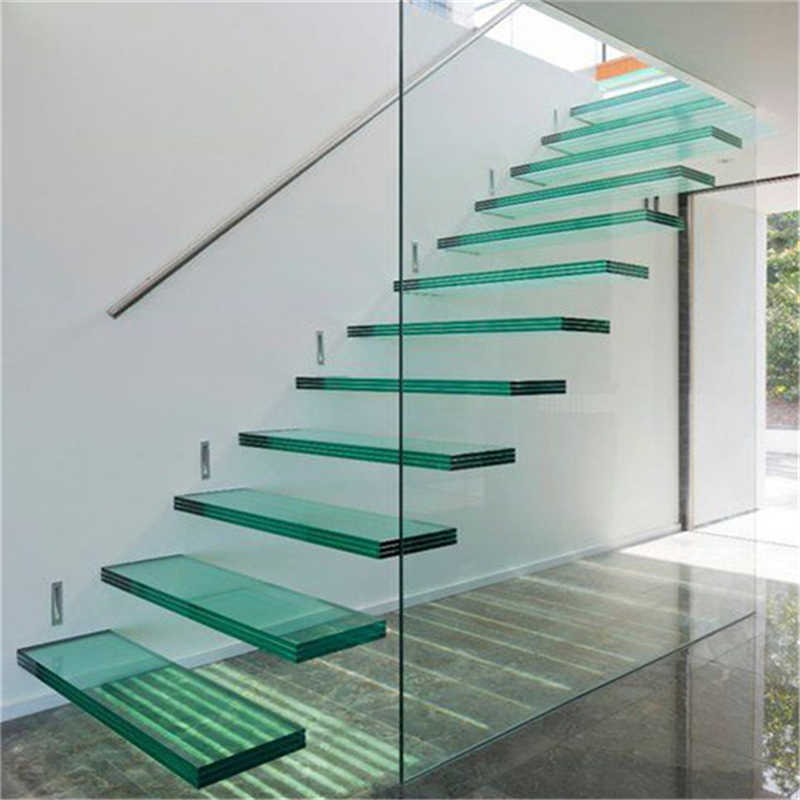Hot sale floating staircase with single beam steel