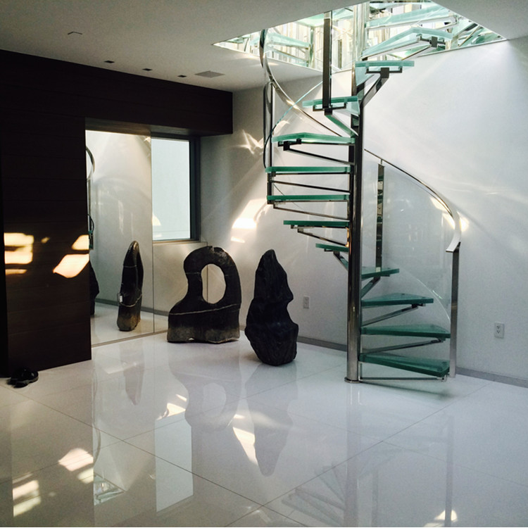 Interior Glass Spiral Staircase S Shaped Staircase Dimensions