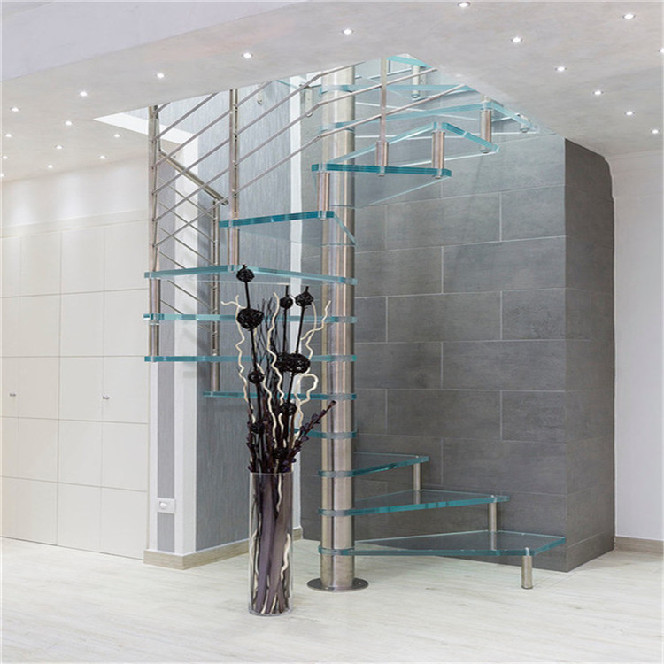 Newel Post Glass Sprial Staircase