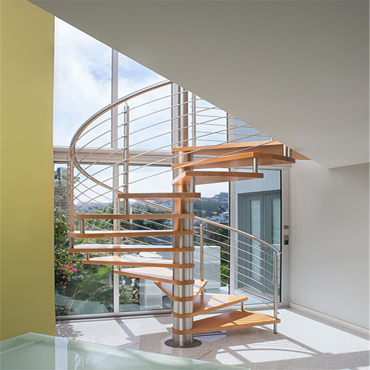 Wholesale Indoor Stainless Steel Spiral Staircase Handrails Railing Design 