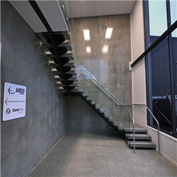 Indoor modern staircase design wooden straight staircase design PR-T071