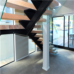 Indoor modern staircase design wooden staircase pillar straight staircase design PR-T073