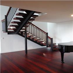 Prima custom luxury diy easy-install solid wooden floating stairs for villa PR-T076