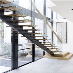 Metal Stringer for Straight stair wooden Staircase