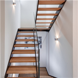 Modern staircase design wooden straight staircase build floating staircase PR-T80