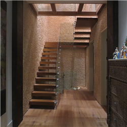 Interior staircase design wooden straight staircase PR-T84