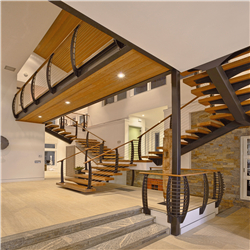 Prima modern interior straight stairs solid wood staircase PR-T87