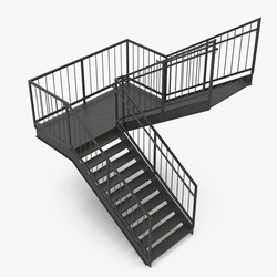 Durable And Modern Steel Stairs Of Outdoor Staircase Design With Hot Galvanize Finish From China Stair Supplier 