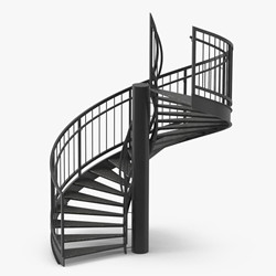 Customized And High Quality Outdoor Staircase Modern Spiral Stair Wrought Iron Spiral Stairs 