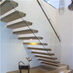 European Beautiful Modern Floating Staircase with Railing and Handrail