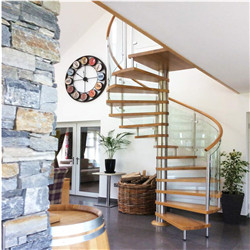 Small Space Carbon Steel Center Beam Spiral Staircase Indoor 