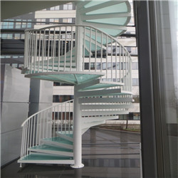 Elegant Stainless Steel Glass Indoor Spiral Staircase From Foshan