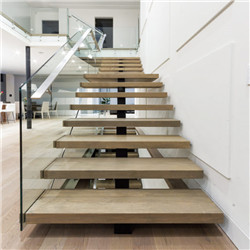 Home Decorative External Metal Mono Beam Straight Staircase for Sale
