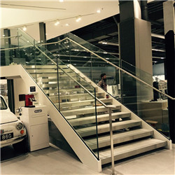 Luxury straight staircase high quality modern design steel stair