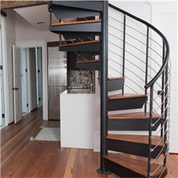 Residential Indoor Staircase Designs With Carbon Steel Spiral Staircase