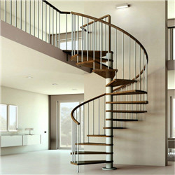 Decorative Steel Wood Round Stairs Small Spiral Stair Design Indoor