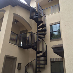 Carbon Steel Outdoor Cast Wrought Iron Spiral Staircase