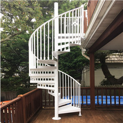 External Used Metal Spiral Staircase In White