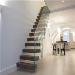 Frosted tempered laminated glass safety floating staircase